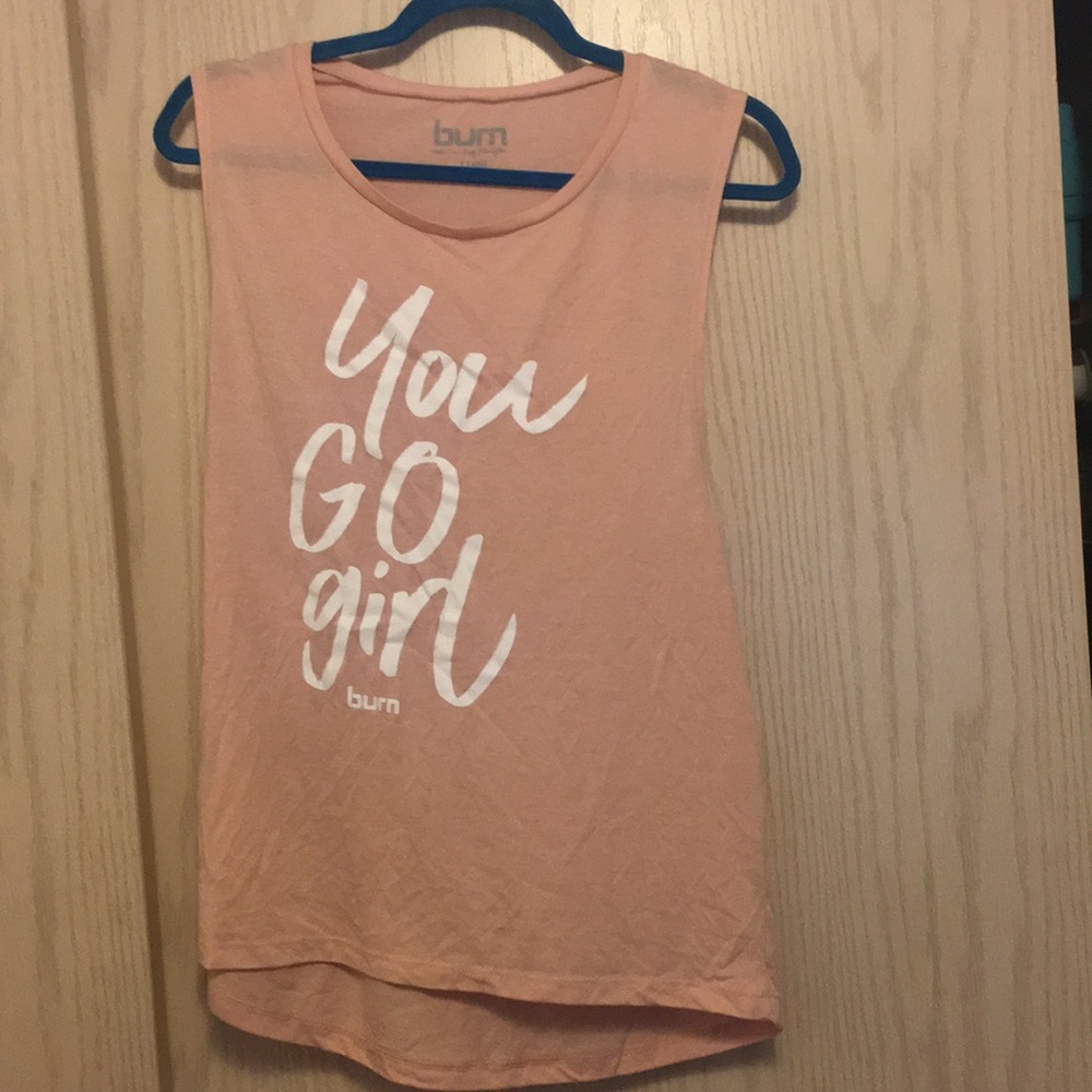 Blush pink muscle tank top